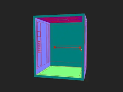 Elevator Cabin - High-Quality 3D Model Low-poly 3D model