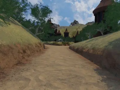 Mountain Village Settlement 3D model purchase
