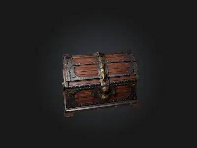 Ancient Chest Low-poly 3D model