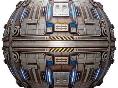 PBR Seamless Sci-Fi Texture 22 Low-poly 3D model