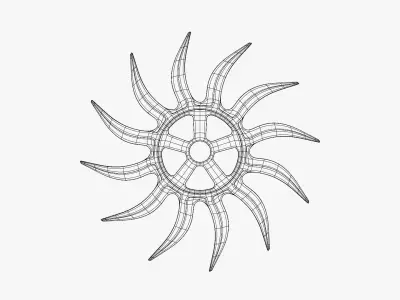 Antique Rusty Wheel 3D model