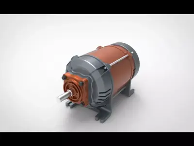 AC motor elctrical 3D model