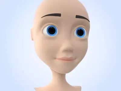 Female Head 3D model