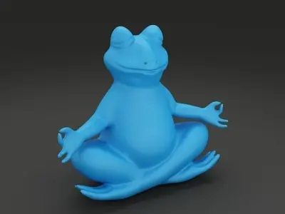 Relaxing Frog 3D Model 3D model