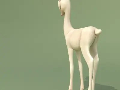 Deer Baby Statuette 3D model