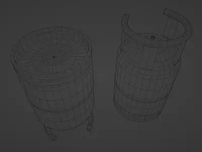 WornOff Gas Cylinder 3D model