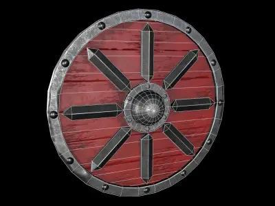 war shield Low-poly 3D model