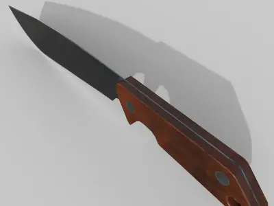 Kitchen knife Low-poly 3D model