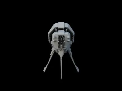 Sci Fi Alien SpaceShip 3D model