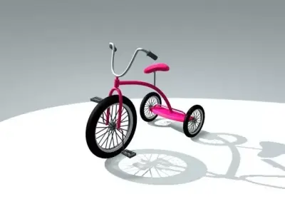 tricycle Low-poly 3D model get