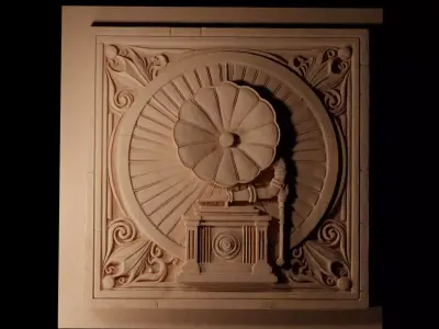 Phonograph CNC 3d Print High Relief Sand Casting 3D print model