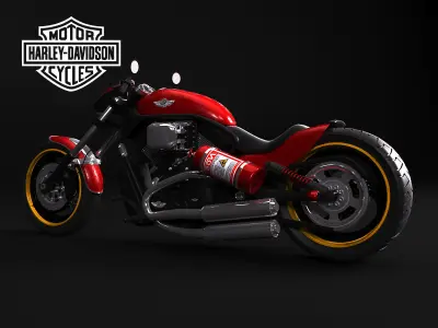 harley custom 3D model