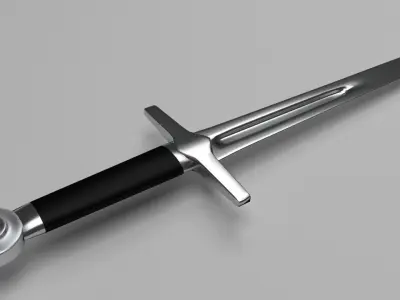 Crusader Dagger Low-poly 3D model