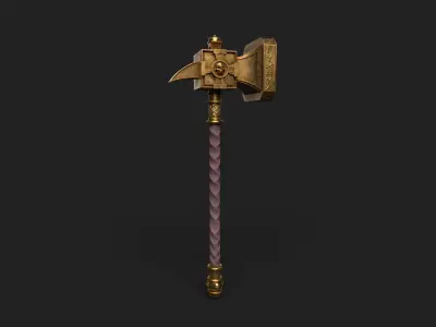 Karl Franz Warhammer Ghal Maraz Low-poly 3D model