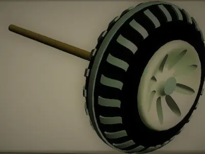 creo software making in tyar  3D model