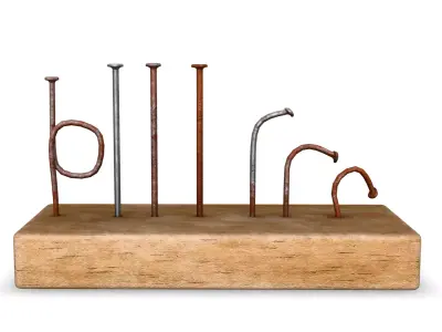Simple Nails Low-poly 3D model