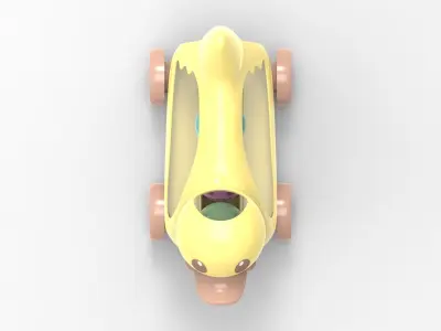 Duck and eggs 3D model