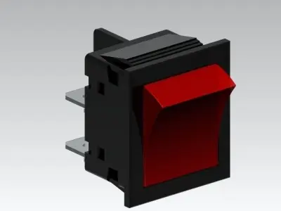 Rocker Switch Free 3D model