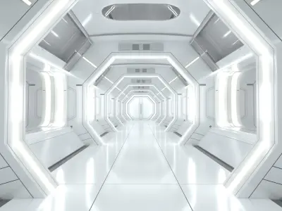  Sci-Fi Futuristic Corridor Modular  purchase