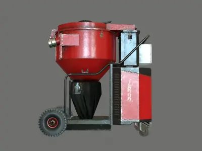 Industrial vacuum cleaner GameReady Low-poly 3D model