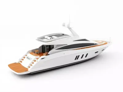 Elegant Yacht model pack Low-poly 3D model