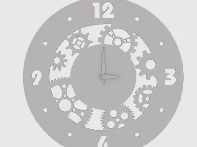 Industrial style watch-clock Low-poly 3D model