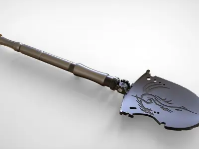 Military shovel 3D model