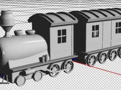 Loco motive train  3D print model