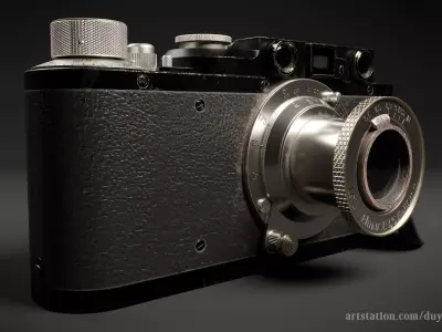 1932 Leica II Model D 3D model
