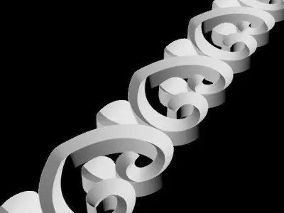 Central decor ornament for furniture Free 3D model 12
