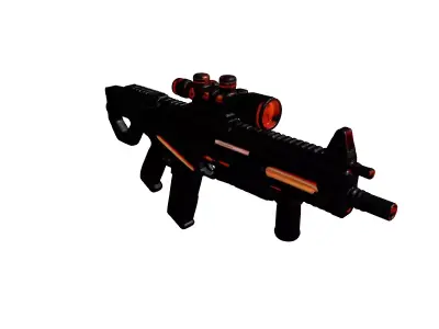 Futuristic Assault Rifle 3D Model 3D model