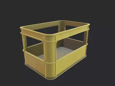 Heavy Plastic Crate Low-poly 3D model