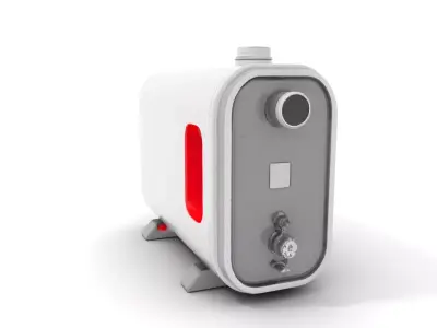 Futuristic Boiler Model Pack with Transparent Element Low-poly 3D model
