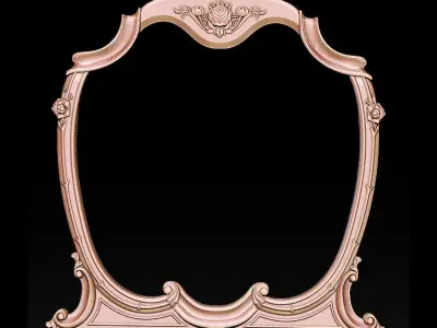 3D Frame - Wood Carving STL Model for CNC Router 3D print model 6