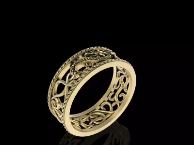 Dragon Band Ring 3D print model