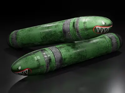 Rocket Missile - Sci-Fi - Game Ready Free low-poly 3D model