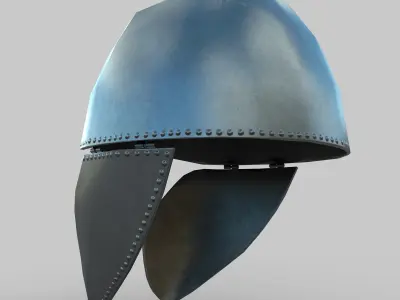 Warrior helmet Low-poly 3D model
