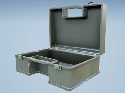 Military First Aid Box Game Ready Low-poly 3D model
