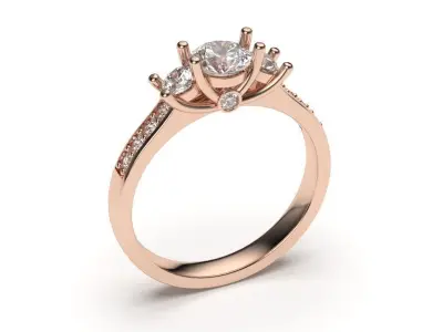 solitaire with ring sizes  8 part S43 3D print model
