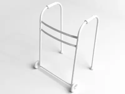 Walker with Front-Wheeled 3D model