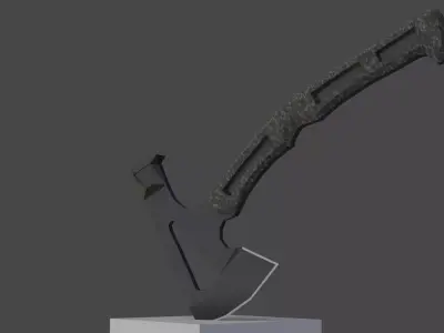Tactical Axe Lowpoly Free low-poly 3D model