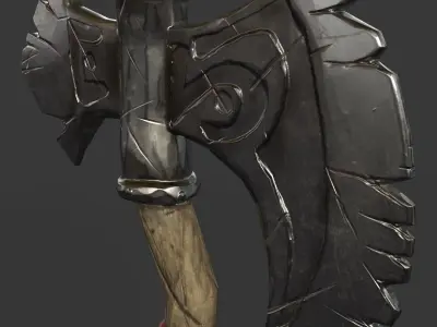 stylize axe  Low-poly 3D model