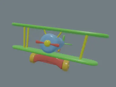 Toy Plane 3D model 2