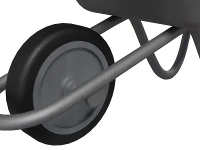  Wheel Barrow Low-poly 3D model