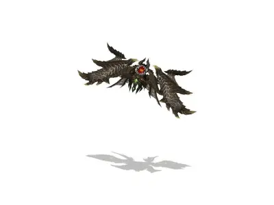 Demon King Bow Low-poly 3D model