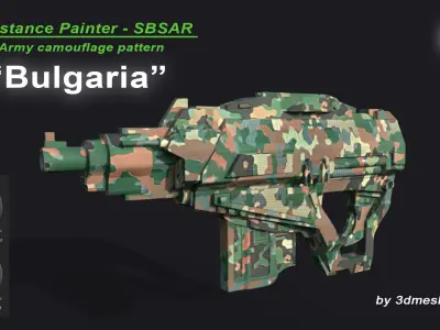Bulgaria - Army Camouflage Pattern - SBSAR Material 3D model