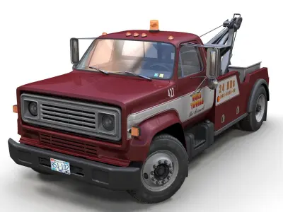 Holmes wrecker truck Low-poly 3D model