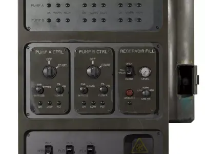 Industrial Control Panel Flow Monitoring Unit 3D model