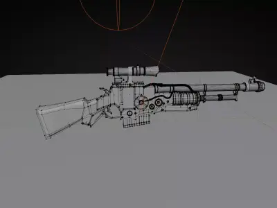 3D Steampunk rifle  3D model