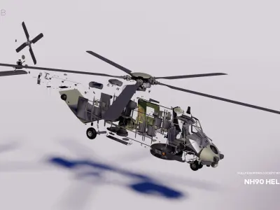 NH90 Tactical Helicopter 3D model purchase